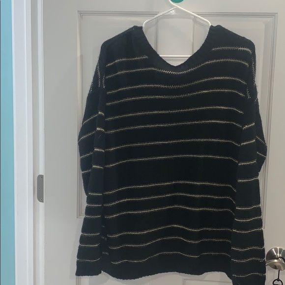 Black and gold stripe sweater , worn once - Picture 2 of 4